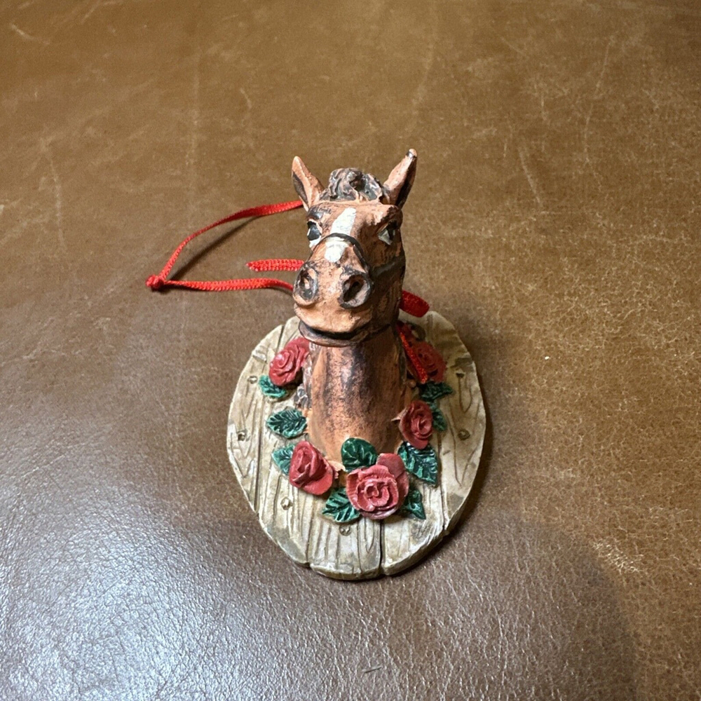 NEW Midwest Importers Horse Ornament Christmas Horse Lover Flowers 2.5” Resin